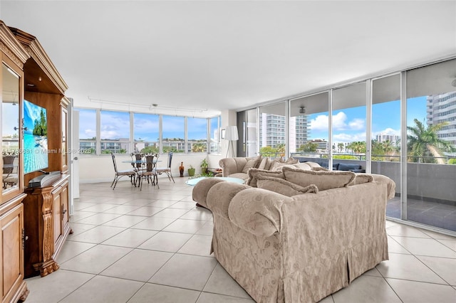 11 Island Ave Unit 512, Miami Beach, FL 33139 - living area with light tile patterned flooring