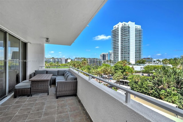 11 Island Ave Unit 512, Miami Beach, FL 33139 - balcony with a city view and an outdoor living space