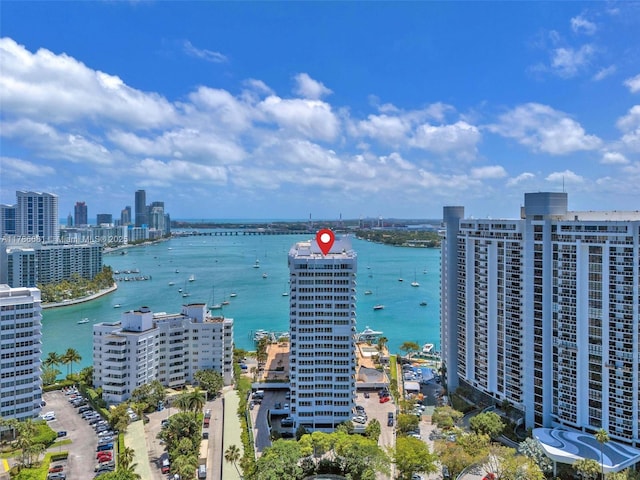 11 Island Ave Unit 512, Miami Beach, FL 33139 - water view featuring a view of skyline