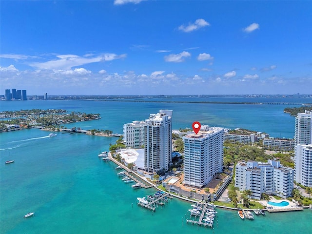 11 Island Ave Unit 512, Miami Beach, FL 33139 - view of urban area with a large body of water and numerous boat docks