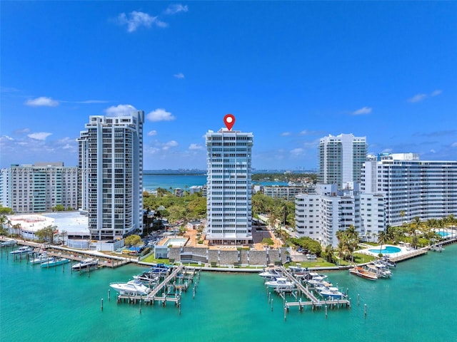 11 Island Ave Unit 512, Miami Beach, FL 33139 - view of urban area featuring a nearby body of water and a marina
