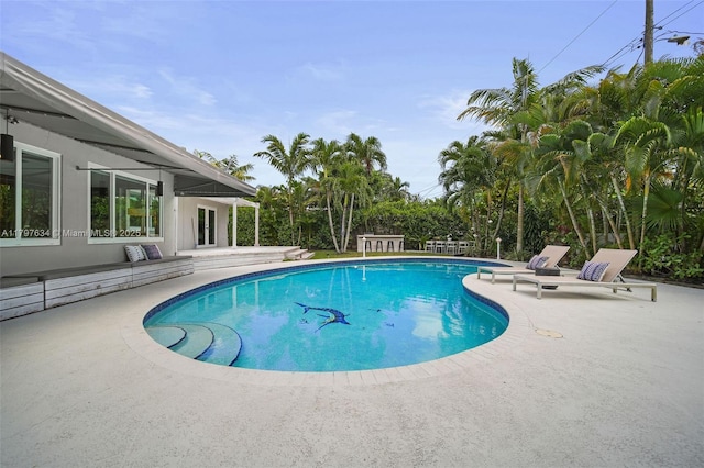270 NE 104th St, Miami Shores, FL 33138 - outdoor pool featuring a patio and french doors