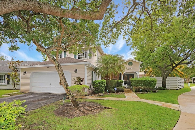 15007 SW 141st Pl, Miami, FL 33186 - view of front facade with a garage, asphalt driveway, and a front lawn