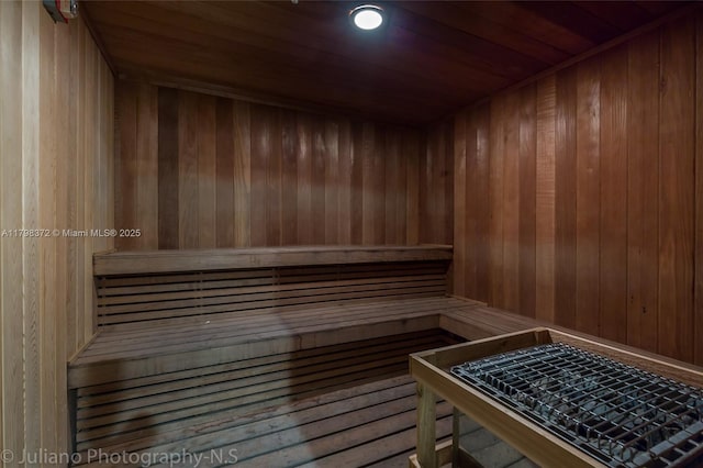 6365 Collins Ave Unit 3202, Miami Beach, FL 33141 - sauna with wood walls and wood ceiling