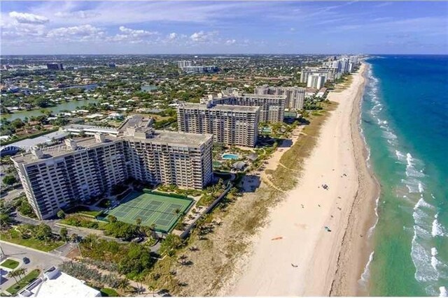 drone / aerial view of extended coastline