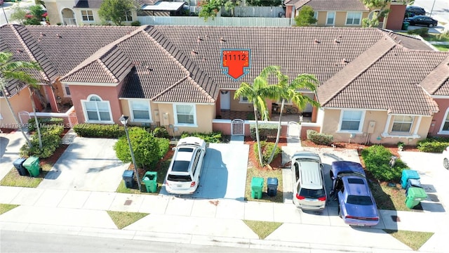 aerial view of residential area