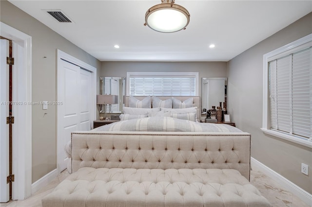 10921 SW 102nd Ct, Miami, FL 33176 - bedroom featuring baseboards, recessed lighting, and a closet