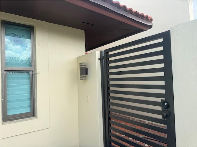 exterior view of stucco siding