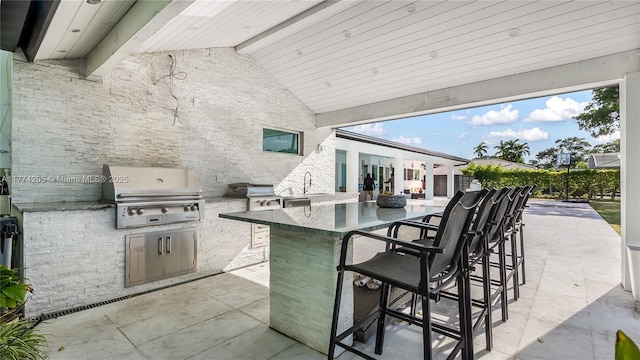 view of patio featuring area for grilling