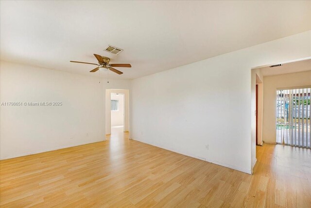 915 SE 20th St, Cape Coral, FL 33990 - spare room featuring light wood finished floors and ceiling fan