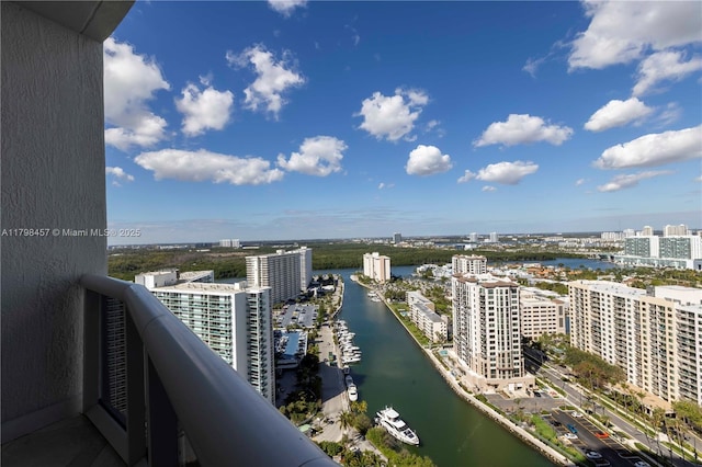 15811 Collins Ave Unit 2506, Sunny Isles Beach, FL 33160 - balcony featuring a water view and a view of city