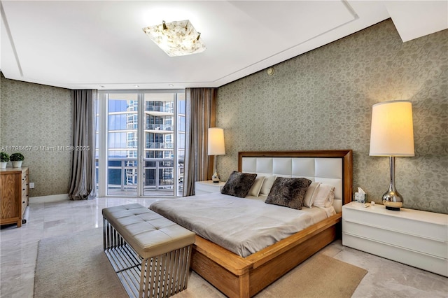 15811 Collins Ave Unit 2506, Sunny Isles Beach, FL 33160 - bedroom featuring wallpapered walls