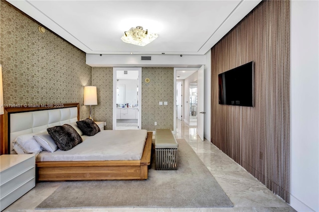 15811 Collins Ave Unit 2506, Sunny Isles Beach, FL 33160 - bedroom featuring wallpapered walls