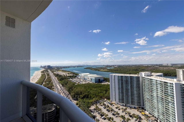 15811 Collins Ave Unit 2506, Sunny Isles Beach, FL 33160 - balcony featuring a water view