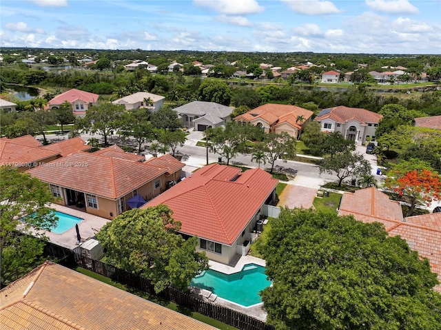 1199 NW 166th Ave, Pembroke Pines, FL 33028 - aerial perspective of suburban area featuring a pool
