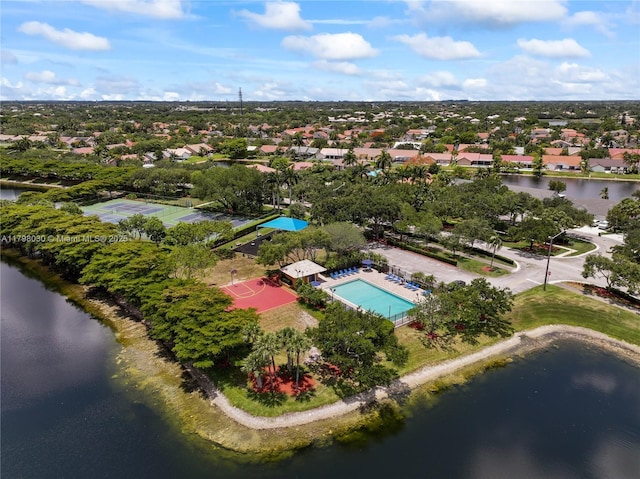 1199 NW 166th Ave, Pembroke Pines, FL 33028 - drone / aerial view of a large body of water and a pool