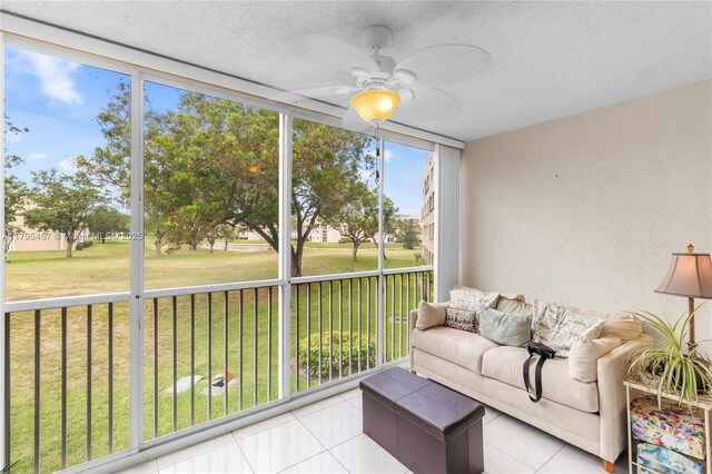 2541 N Nob Hill Rd Unit 205, Sunrise, FL 33322 - sunroom / solarium with ceiling fan and an outdoor living space
