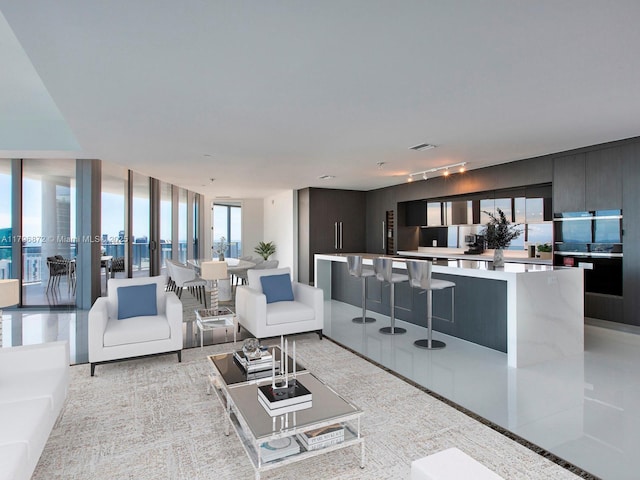 851 NE 1st Ave Unit Ph5011, Miami, FL 33132 - living area featuring track lighting