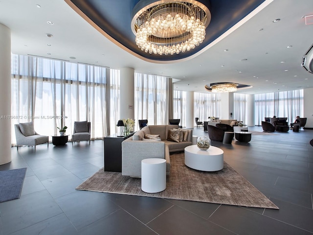 851 NE 1st Ave Unit Ph5011, Miami, FL 33132 - building lobby with a wall of windows