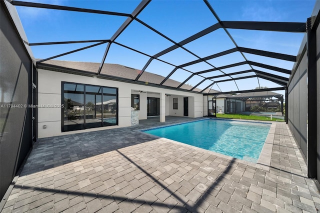 1212 NW 35th Pl, Cape Coral, FL 33993 - outdoor pool featuring a patio area and a lanai