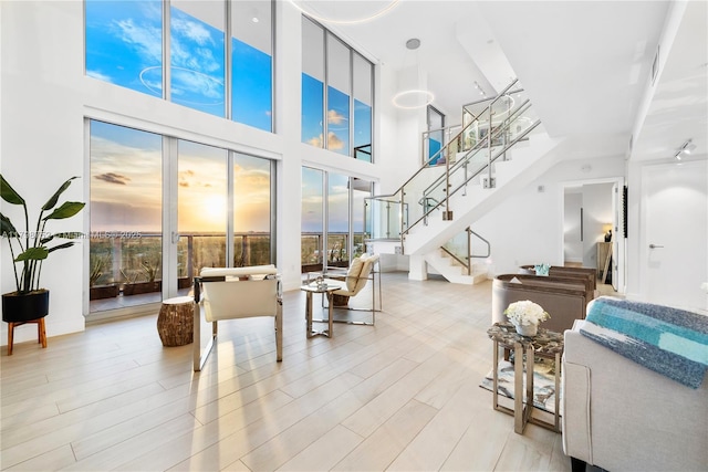 1180 N Federal Hwy Unit 1407, Fort Lauderdale, FL 33304 - lobby with stairway and a high ceiling