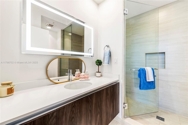 1180 N Federal Hwy Unit 1407, Fort Lauderdale, FL 33304 - full bathroom featuring a shower stall and vanity