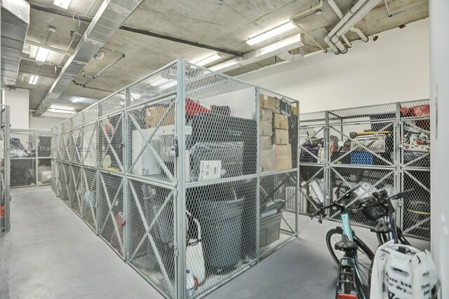 view of storage area