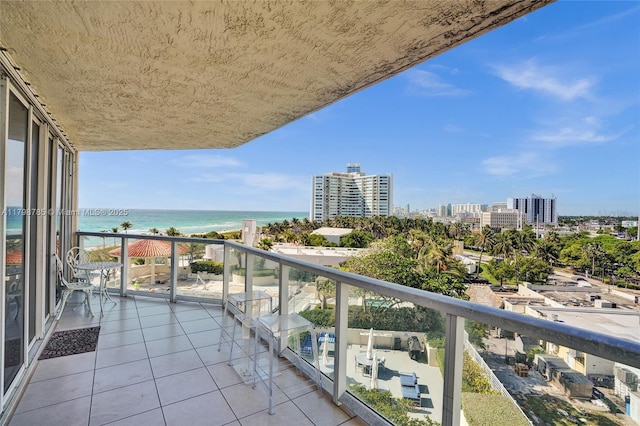 7330 Ocean Ter Unit 8-C, Miami Beach, FL 33141 - balcony featuring a water view and a view of city