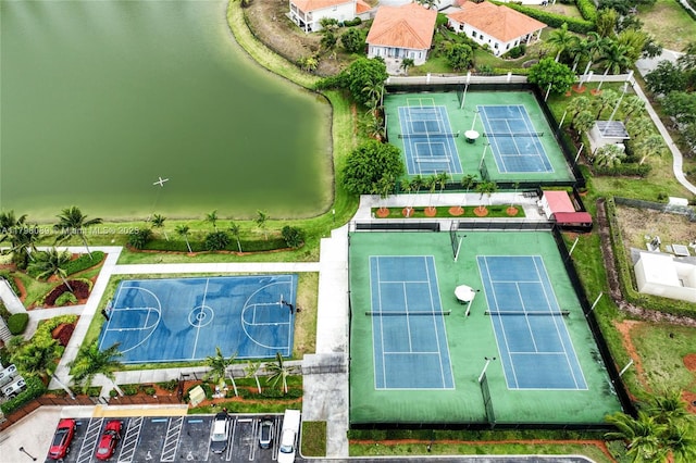 drone / aerial view of a large body of water