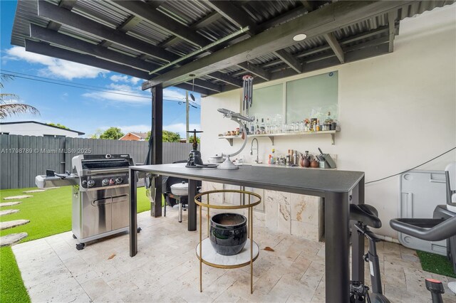 1245 NE 154th St, North Miami Beach, FL 33162 - view of patio with area for grilling