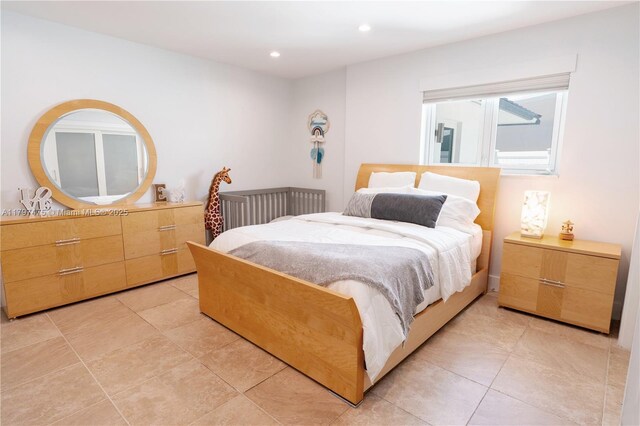 2711 NE 57th Ct, Fort Lauderdale, FL 33308 - bedroom featuring recessed lighting and light tile patterned flooring