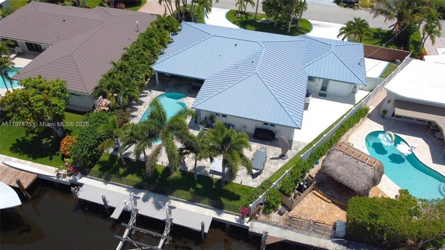 2711 NE 57th Ct, Fort Lauderdale, FL 33308 - aerial view of property and surrounding area featuring a pool