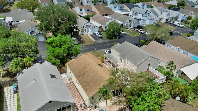 aerial view of residential area