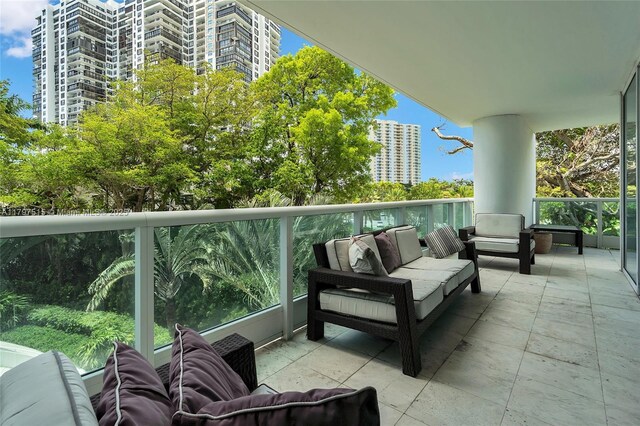 balcony with outdoor lounge area