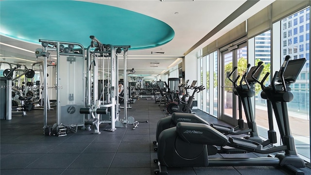 view of exercise room