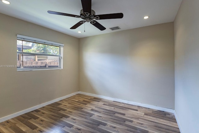 11210 SW 181st St, Miami, FL 33157 - unfurnished room featuring wood finished floors, recessed lighting, a ceiling fan, and baseboards