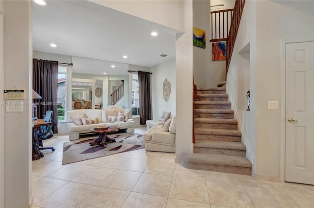 12672 Tucano Cir, Boca Raton, FL 33428 - stairway with recessed lighting and tile patterned flooring