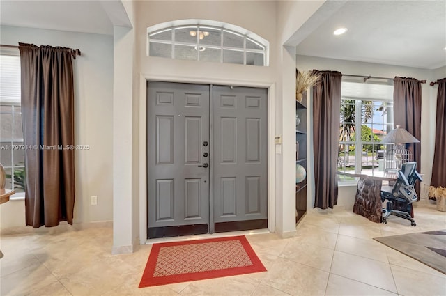 12672 Tucano Cir, Boca Raton, FL 33428 - tiled foyer entrance featuring recessed lighting