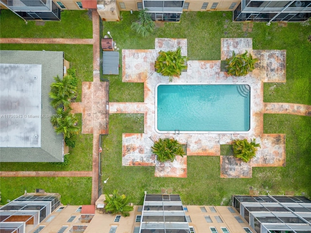 4848 NW 24th Ct Unit 215, Lauderdale Lakes, FL 33313 - drone / aerial view of a pool