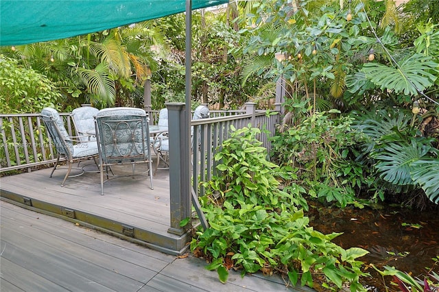 10610 SW 103rd St, Miami, FL 33176 - wooden terrace featuring outdoor dining space