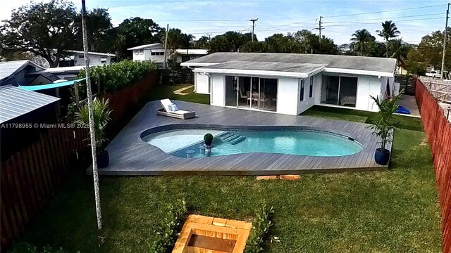 2406 Marathon Ln, Fort Lauderdale, FL 33312 - view of pool featuring a fenced backyard