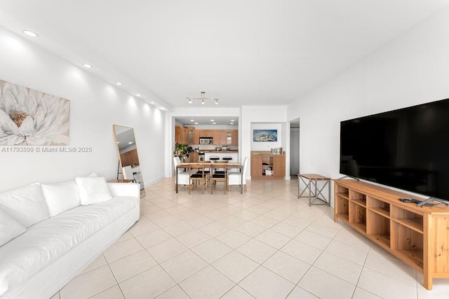 151 Crandon Blvd Unit 926, Key Biscayne, FL 33149 - living area with recessed lighting and light tile patterned floors
