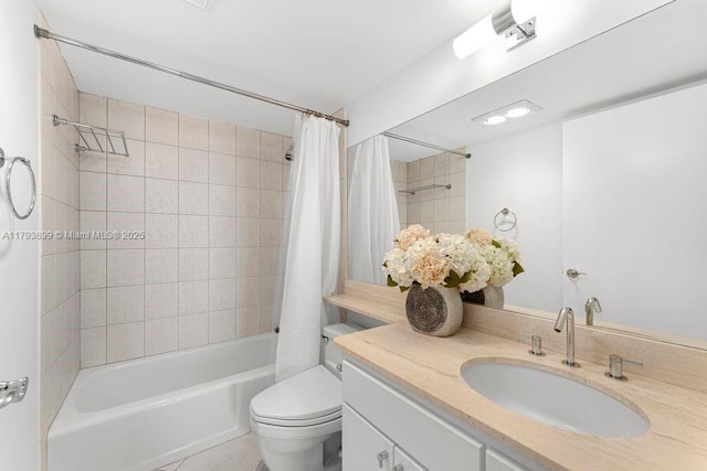 151 Crandon Blvd Unit 926, Key Biscayne, FL 33149 - bathroom with shower / tub combo, toilet, vanity, and tile patterned flooring