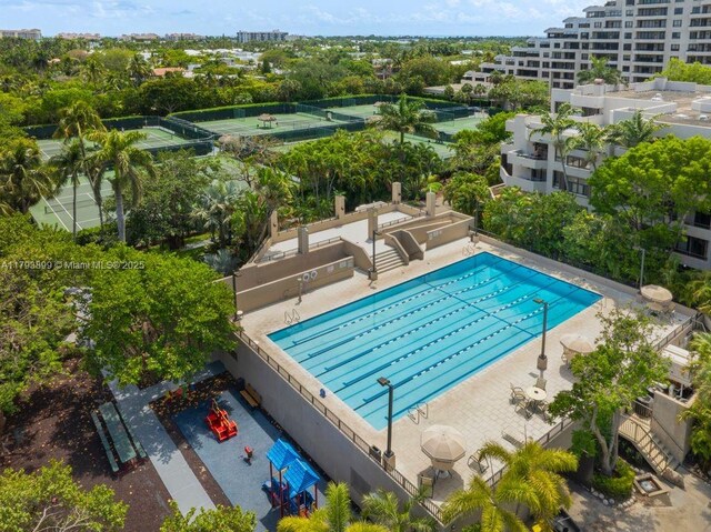 151 Crandon Blvd Unit 926, Key Biscayne, FL 33149 - community pool with view of scattered trees