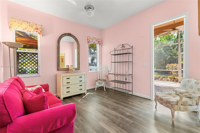 8100 Muirhead Cir, Boynton Beach, FL 33472 - living area with wood-type flooring and plenty of natural light