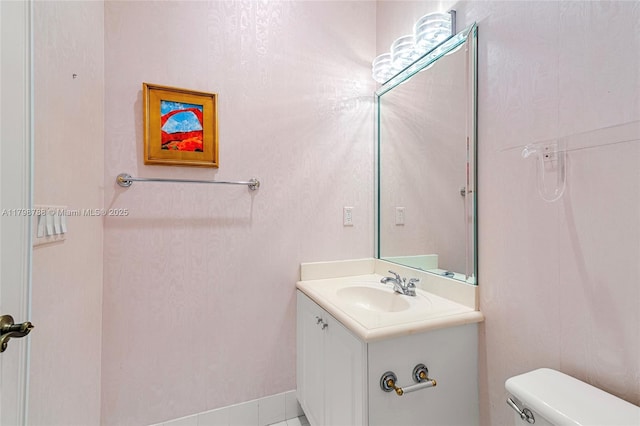 8100 Muirhead Cir, Boynton Beach, FL 33472 - half bathroom featuring toilet and vanity