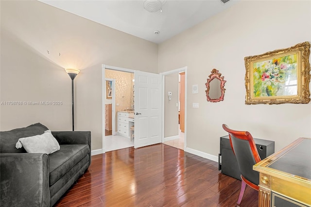 8100 Muirhead Cir, Boynton Beach, FL 33472 - home office featuring wood finished floors and baseboards