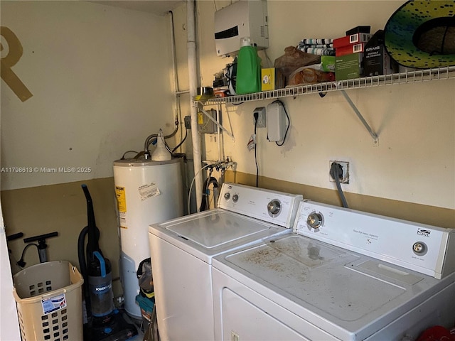 8130 SW 7th Ct, North Lauderdale, FL 33068 - washroom with water heater and independent washer and dryer
