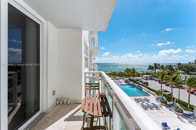 6917 Collins Ave Unit 607, Miami Beach, FL 33141 - balcony featuring a water view