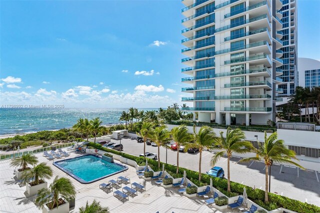 6917 Collins Ave Unit 607, Miami Beach, FL 33141 - community pool with a water view
